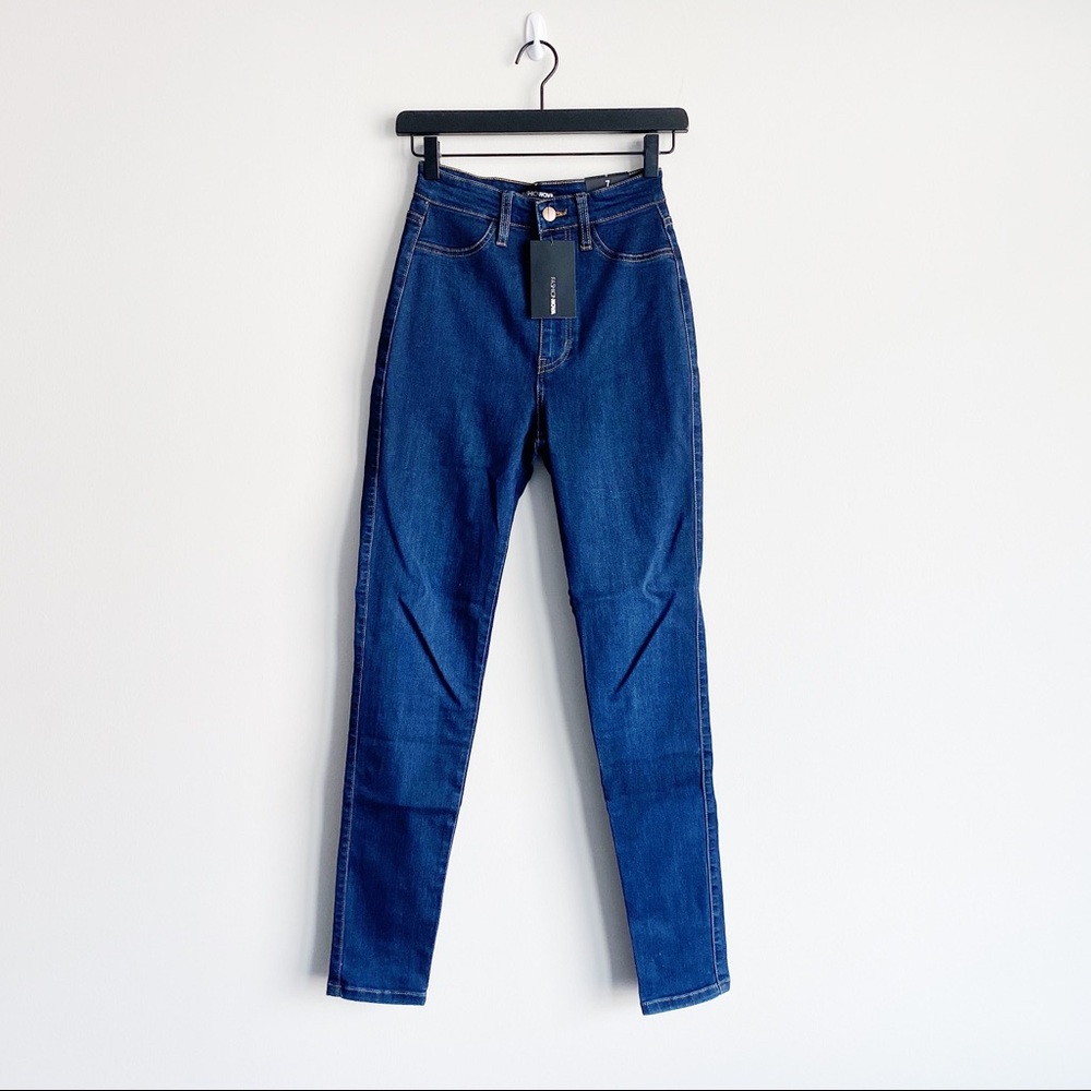 FN Classic High Waist Skinny Jeans in Dark Denim